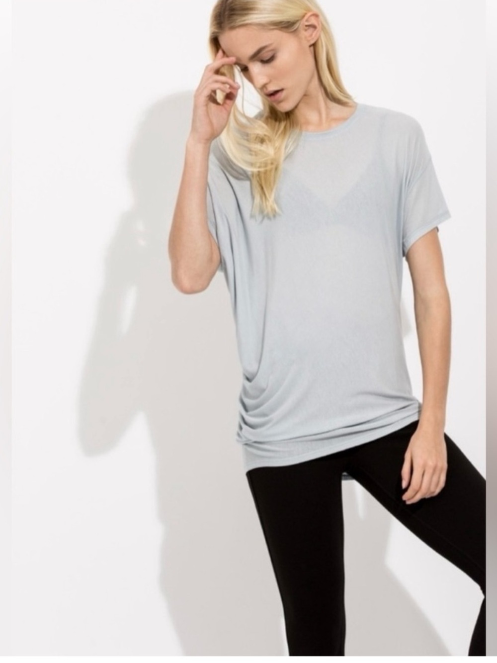 Kit and Ace Light Gray Relaxed Short Sleeve Tee